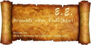 Brendörfer Ezékiel névjegykártya
